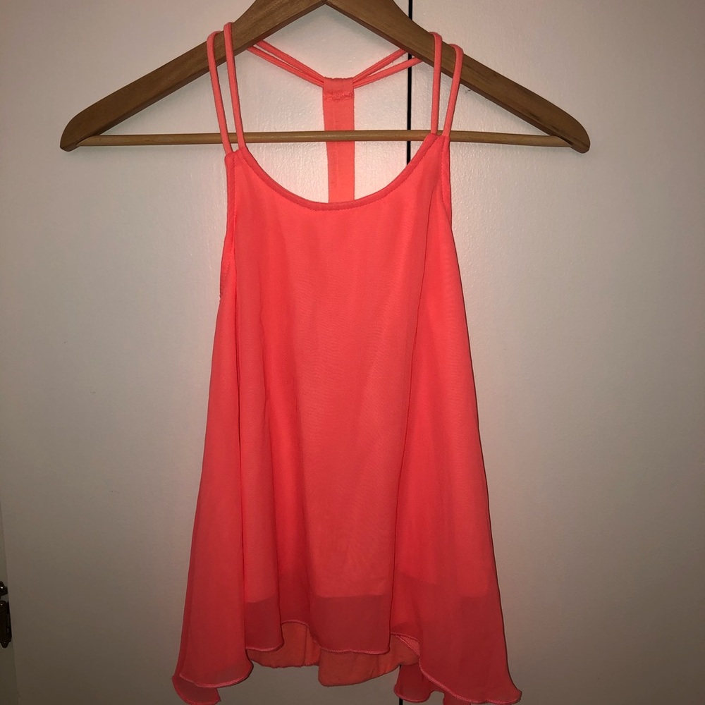 Peach girls tank top